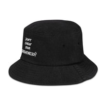 Load image into Gallery viewer, Black Denim bucket hat
