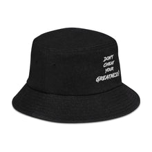 Load image into Gallery viewer, Black Denim bucket hat
