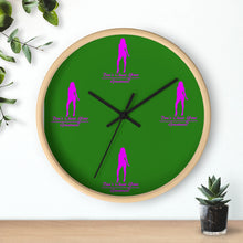 Load image into Gallery viewer, Women's Pink &amp; Green Wall Clock
