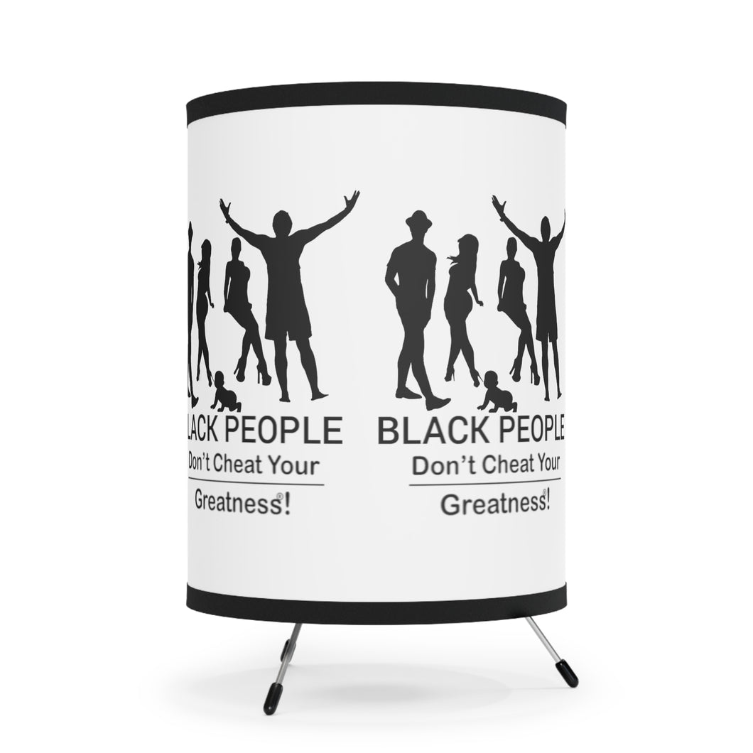 Black People Tripod Lamp with High-Res Printed Shade, US\CA plug