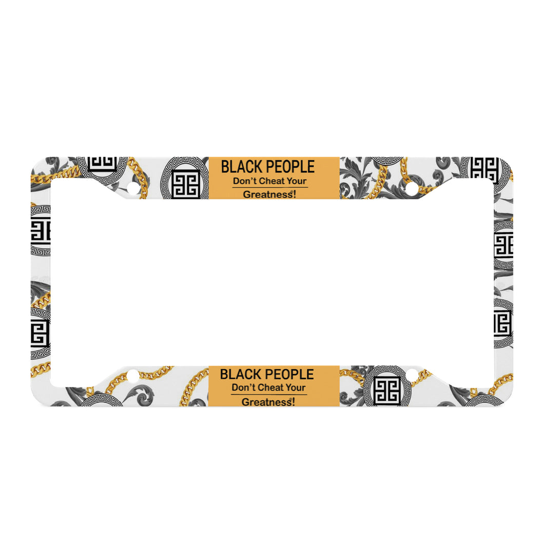 Black People Customized License Plate Frames