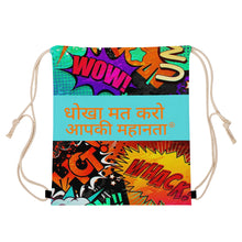 Load image into Gallery viewer, Hindi Drawstring Bags
