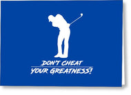 Men's Golfer - Greeting Card