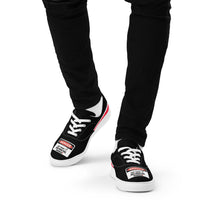 Load image into Gallery viewer, Warning, Dangerous, Men’s lace-up canvas shoes
