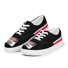 Load image into Gallery viewer, Warning, Dangerous, Men’s lace-up canvas shoes
