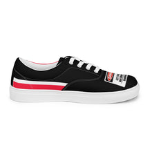Load image into Gallery viewer, Warning, Dangerous, Men’s lace-up canvas shoes
