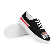 Warning, Dangerous, Men’s lace-up canvas shoes