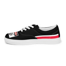 Load image into Gallery viewer, Warning, Dangerous, Men’s lace-up canvas shoes
