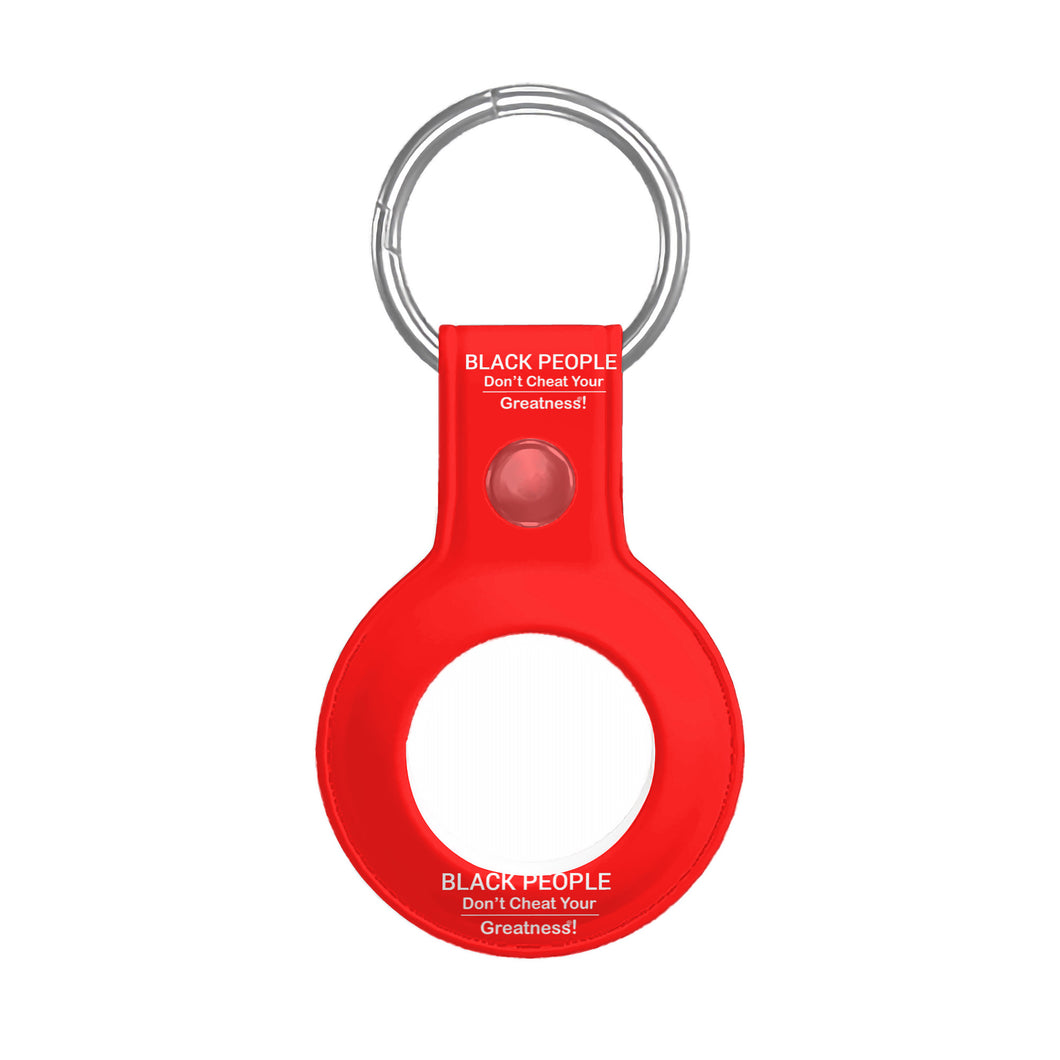 Black People AirTag Leather Case