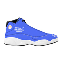 Load image into Gallery viewer, Get That Bag, Basketball Shoes - Blue &amp; White

