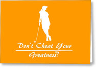 Women's Golfer - Greeting Card